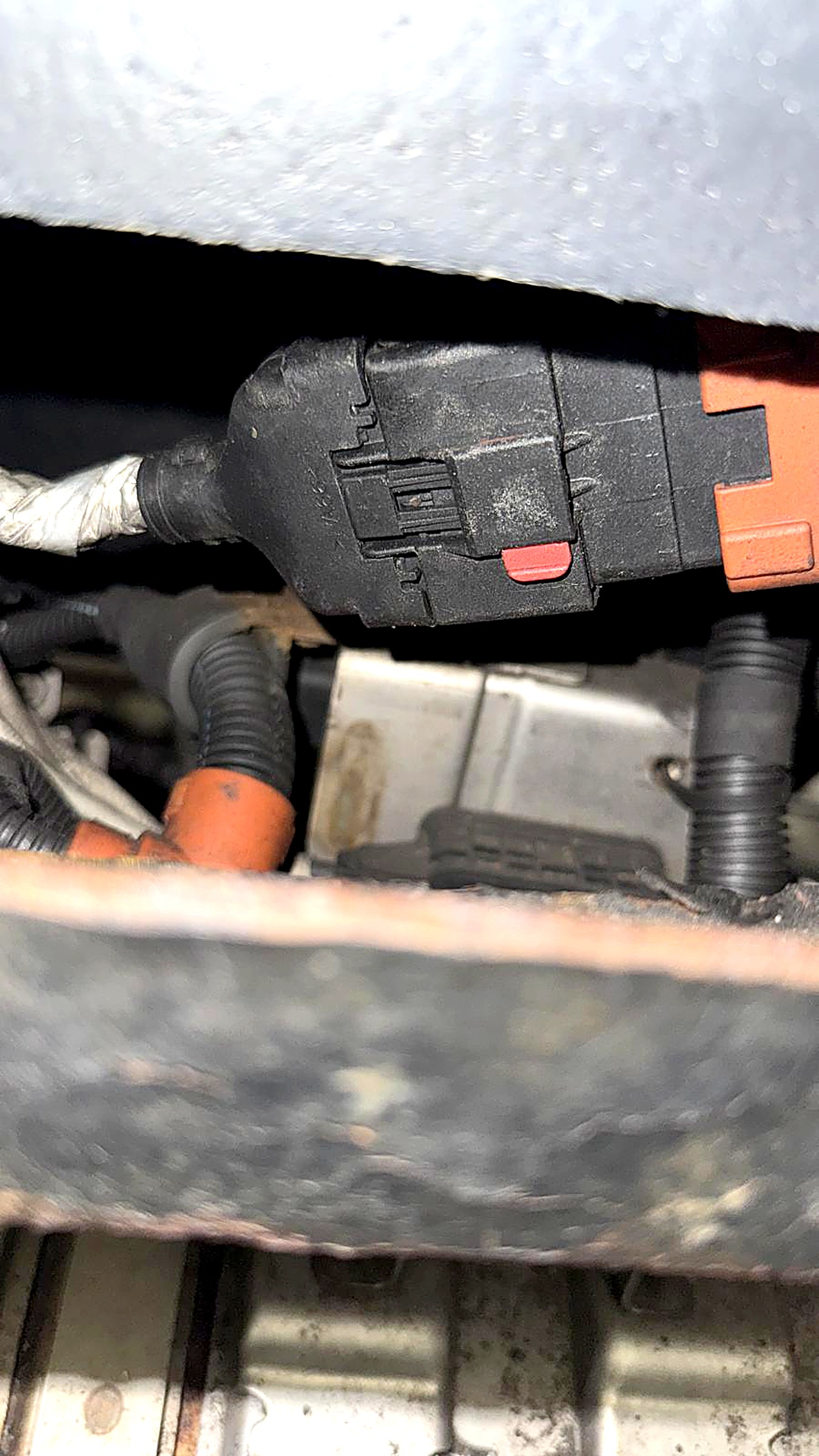 Underside of a truck chassis